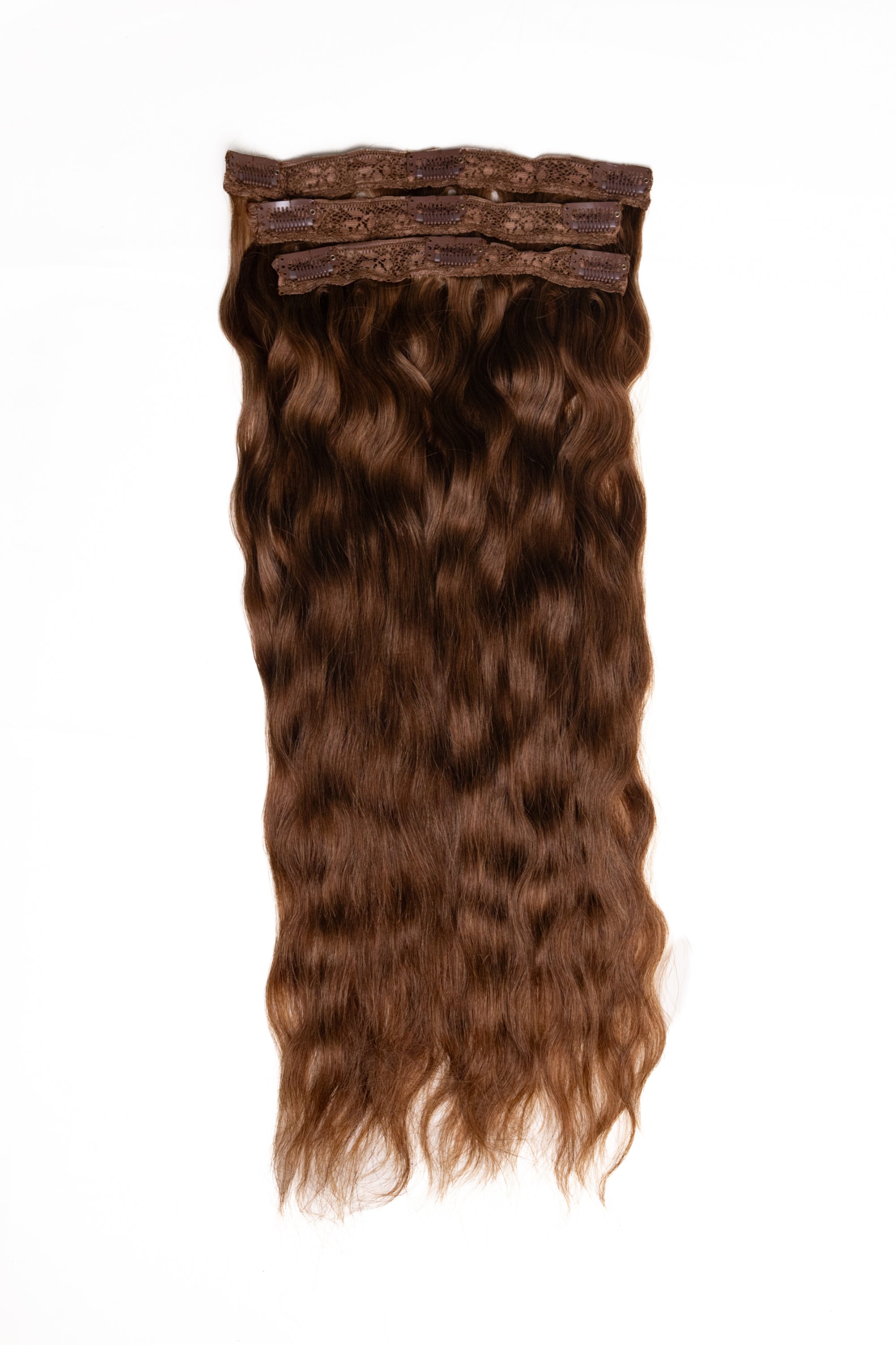 3 Pcs - Classic Clip in hair extensions | Light Brown