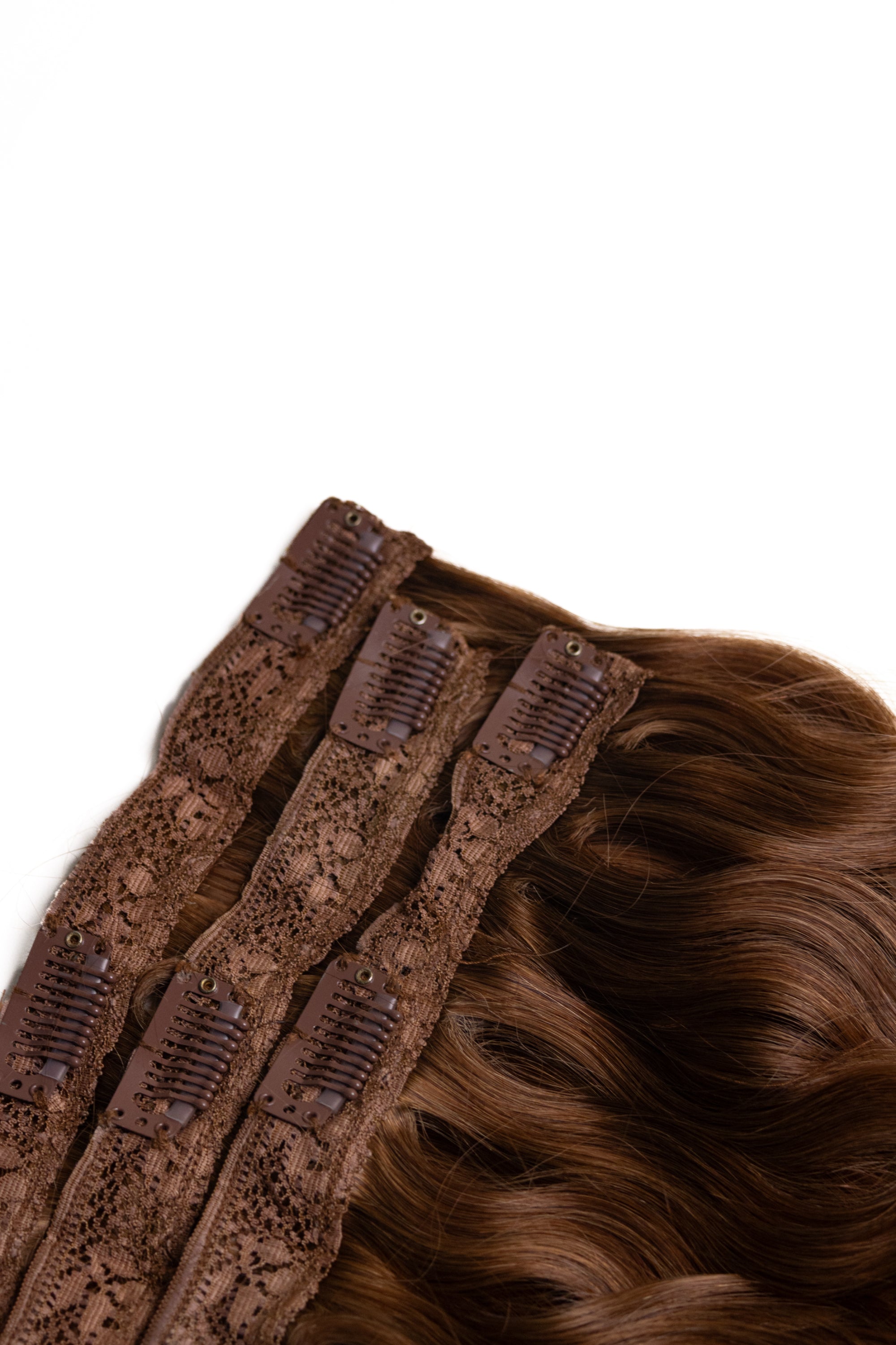3 Pcs - Classic Clip in hair extensions | Light Brown