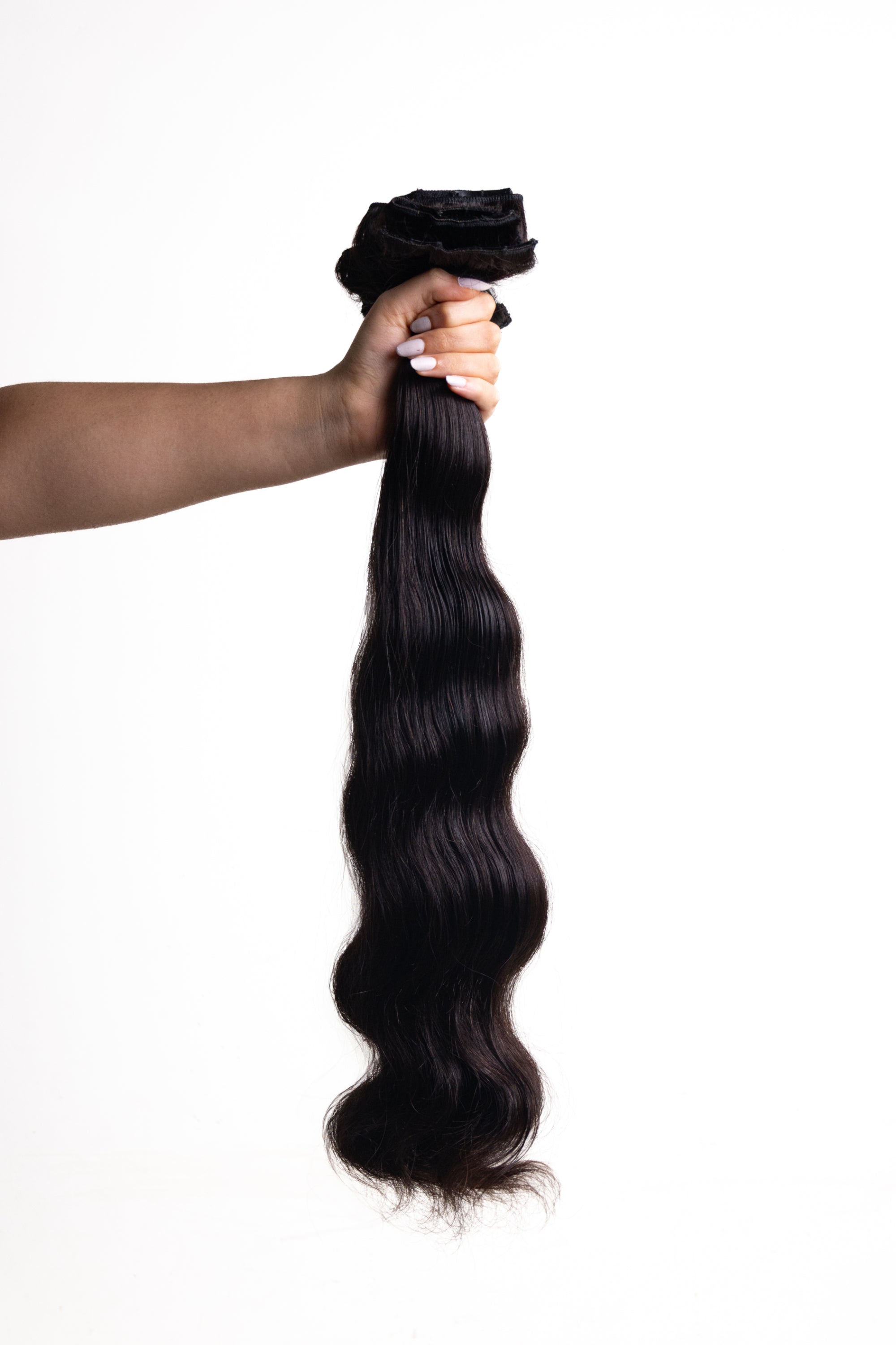 3 Pcs - Classic Clip in hair extensions | Jet Black