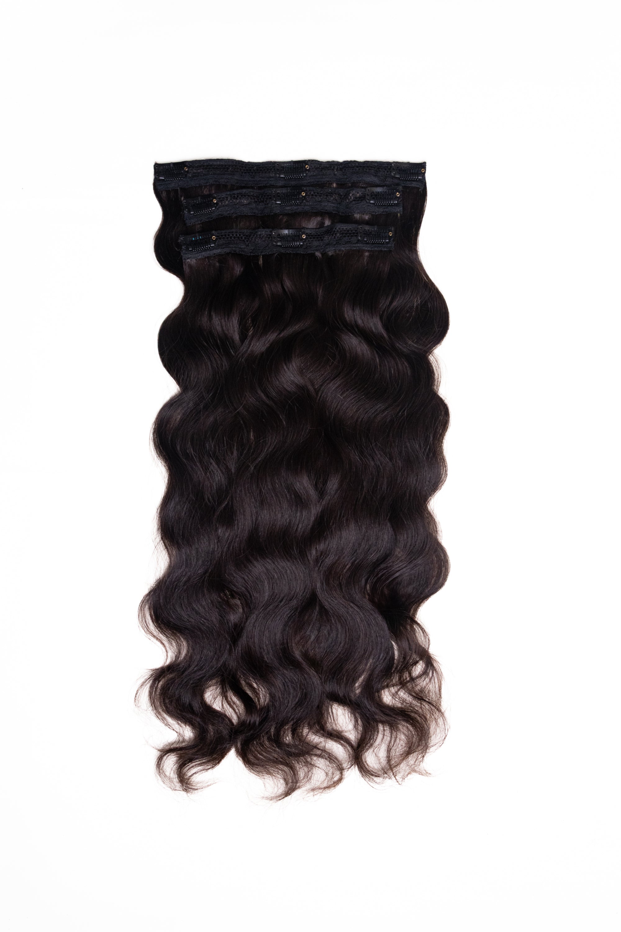 3 Pcs - Classic Clip in hair extensions | Jet Black