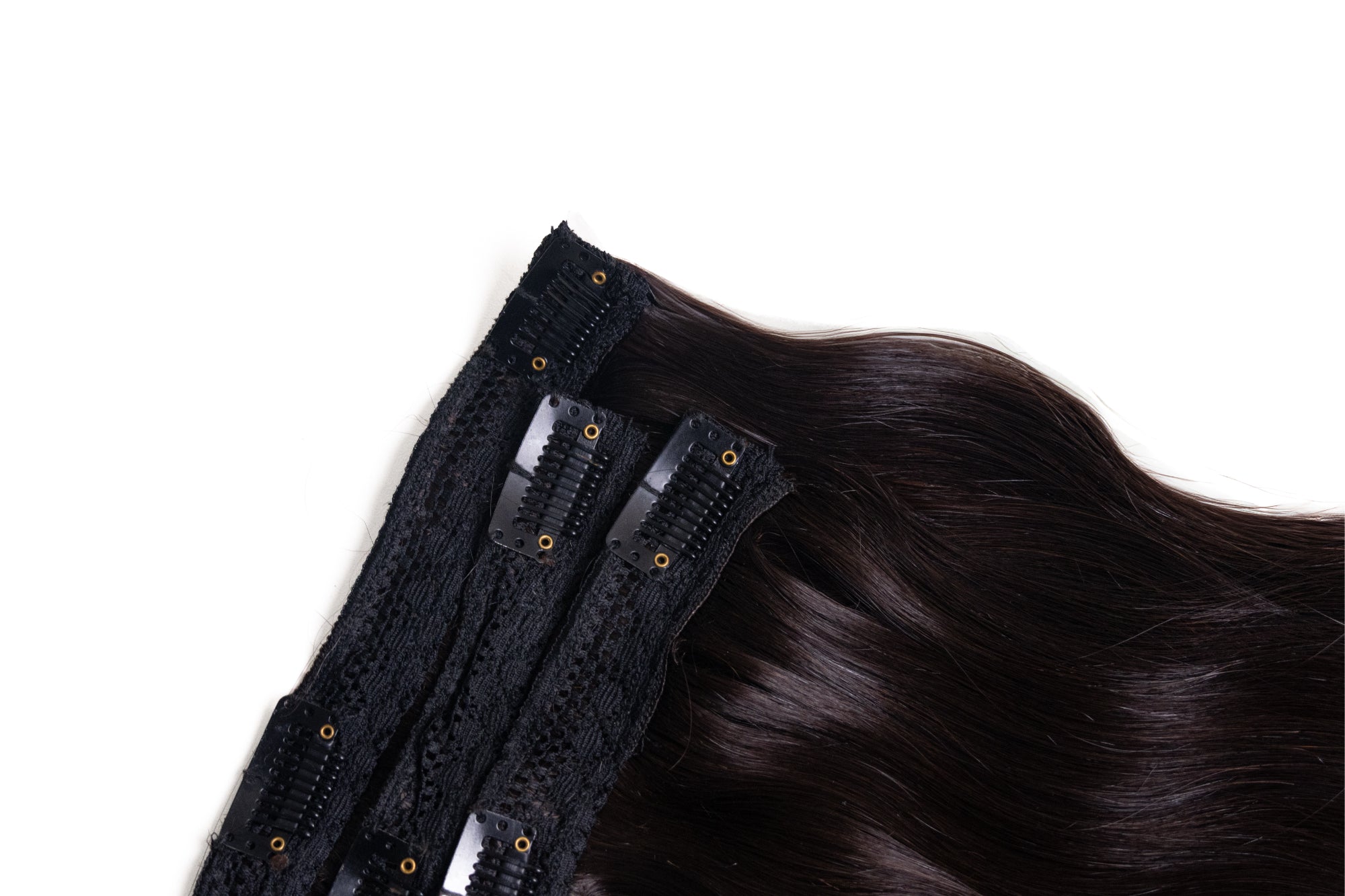 3 Pcs - Classic Clip in hair extensions | Jet Black