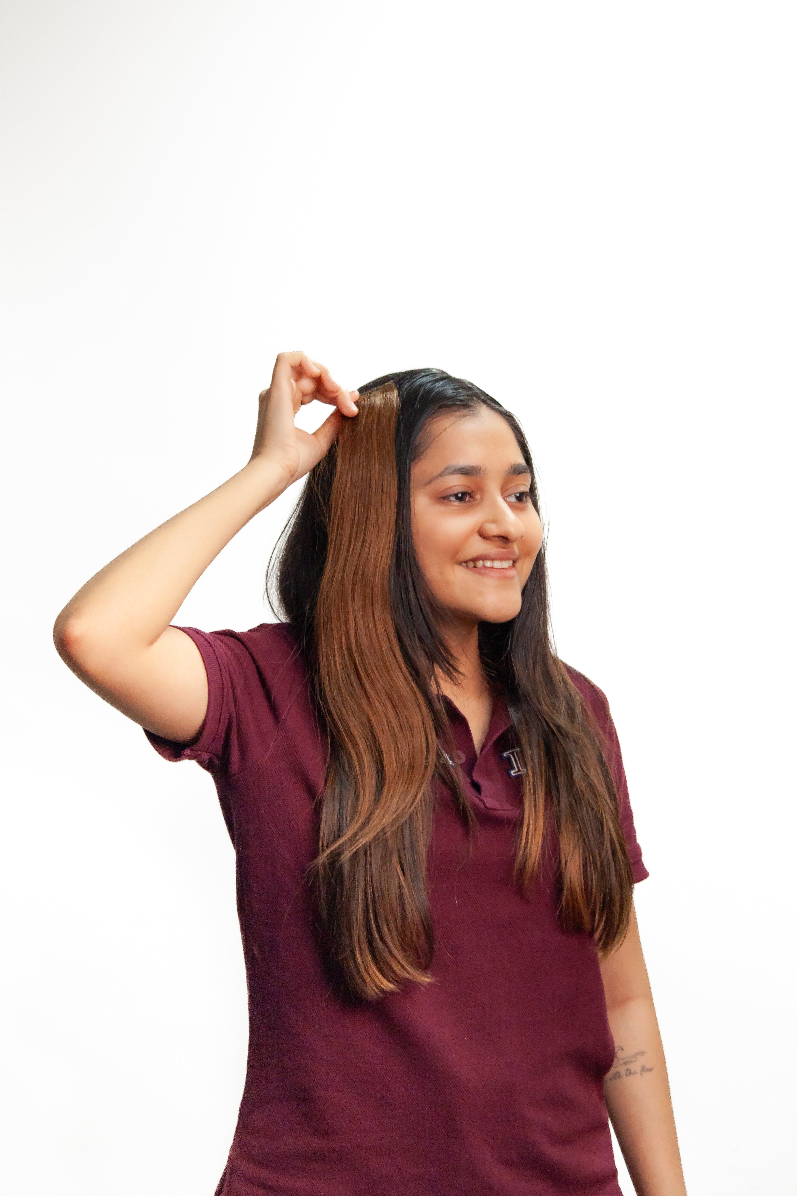 Single Clip Streaks - LIGHT BROWN