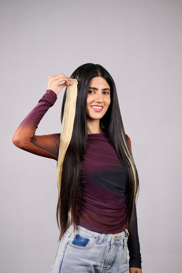 1 Pc - Classic Clip in hair extensions | Blond