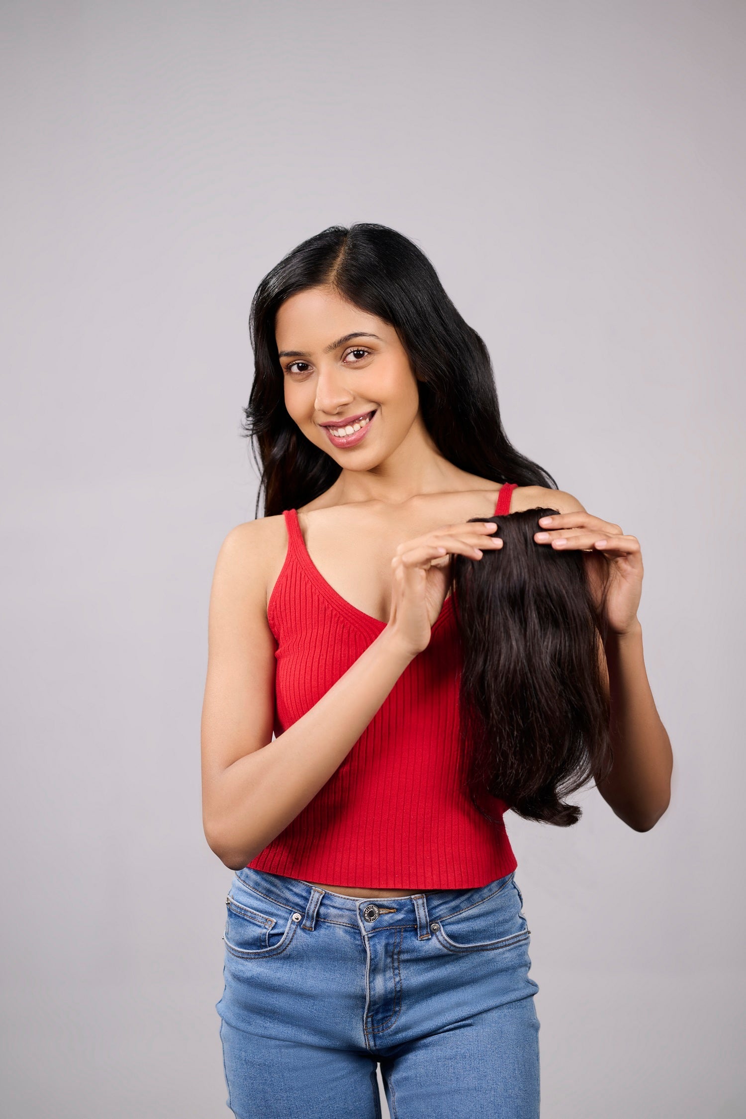 Invisible spot cover up 1" hair patch | Natural Black